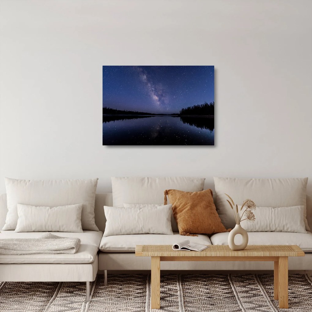 Tablou pe sticlă cu cerul nocturn (70x50 cm)