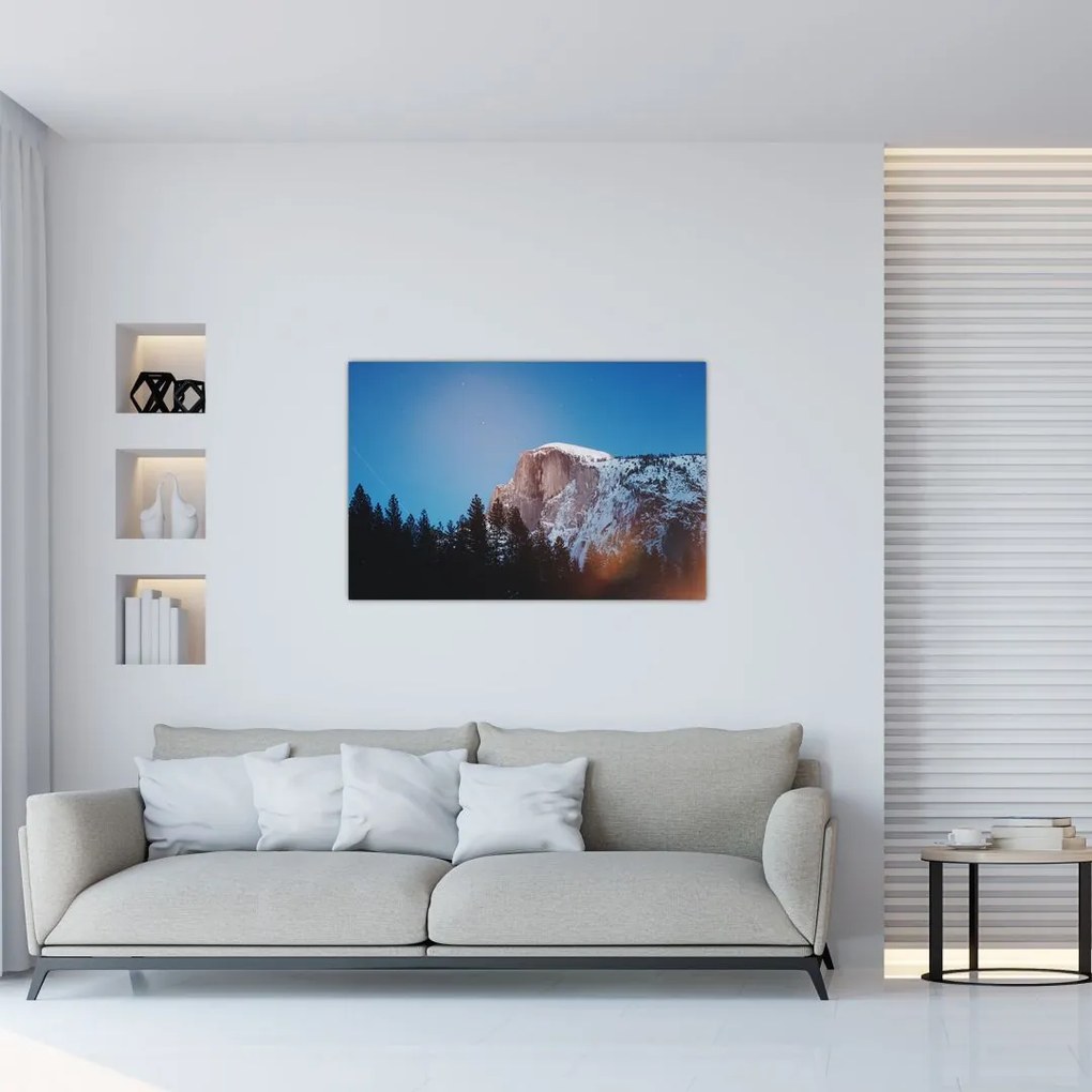 Tablou - Crestele munților noaptea (90x60 cm)