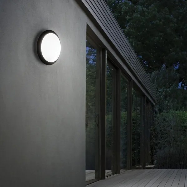 Ideal Lux - Aplica de exterior POLAR 1xE27/23W/230V IP66 neagră