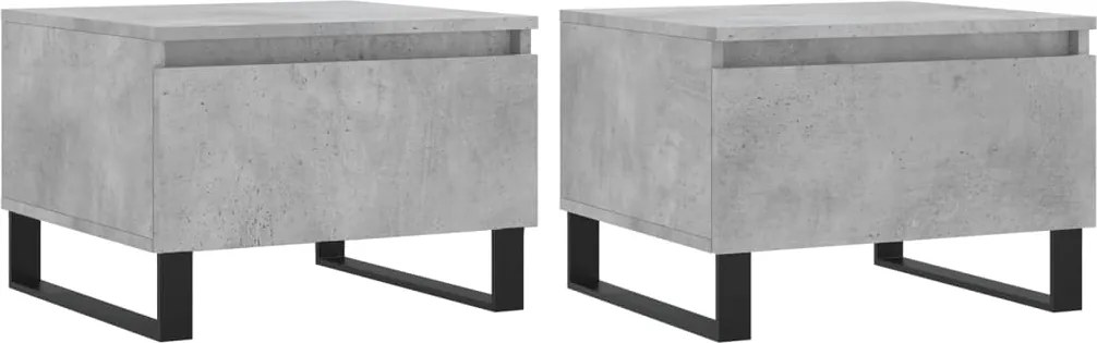 vidaXL Măsuțe de cafea, 2 buc., gri beton, 50x46x35 cm, lemn compozit