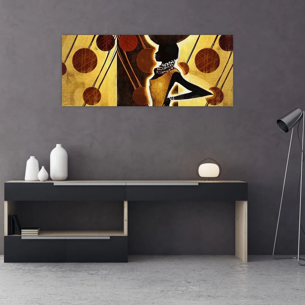 Tablou cu pictură artistică străveche (120x50 cm)