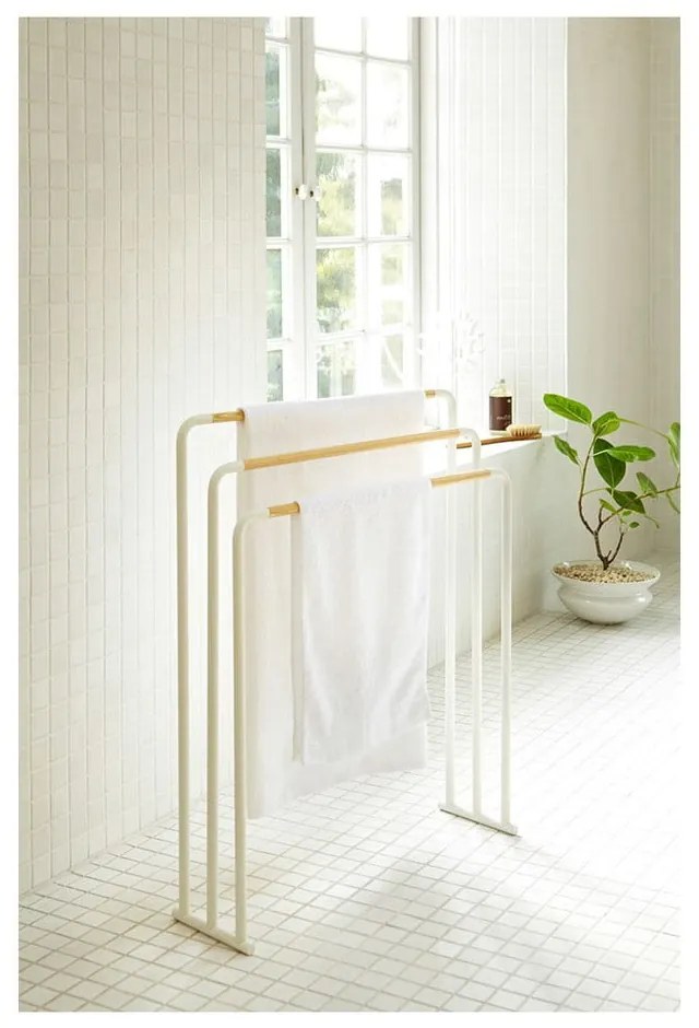 Suport pentru prosoape YAMAZAKI Plane, alb