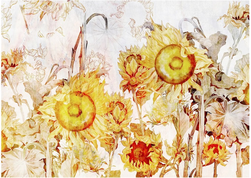 Tablou - Floarea-soarelui,pictură (70x50 cm)
