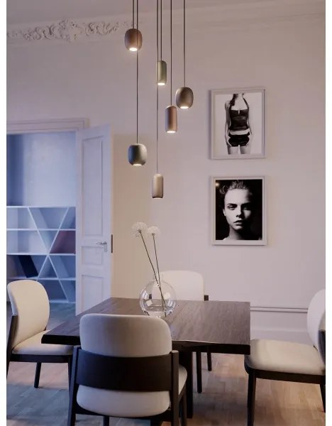 Lustră pe cablu Redo 01-3474 BOOM 1xGU10/10W/230V d. 7,6 cm negru