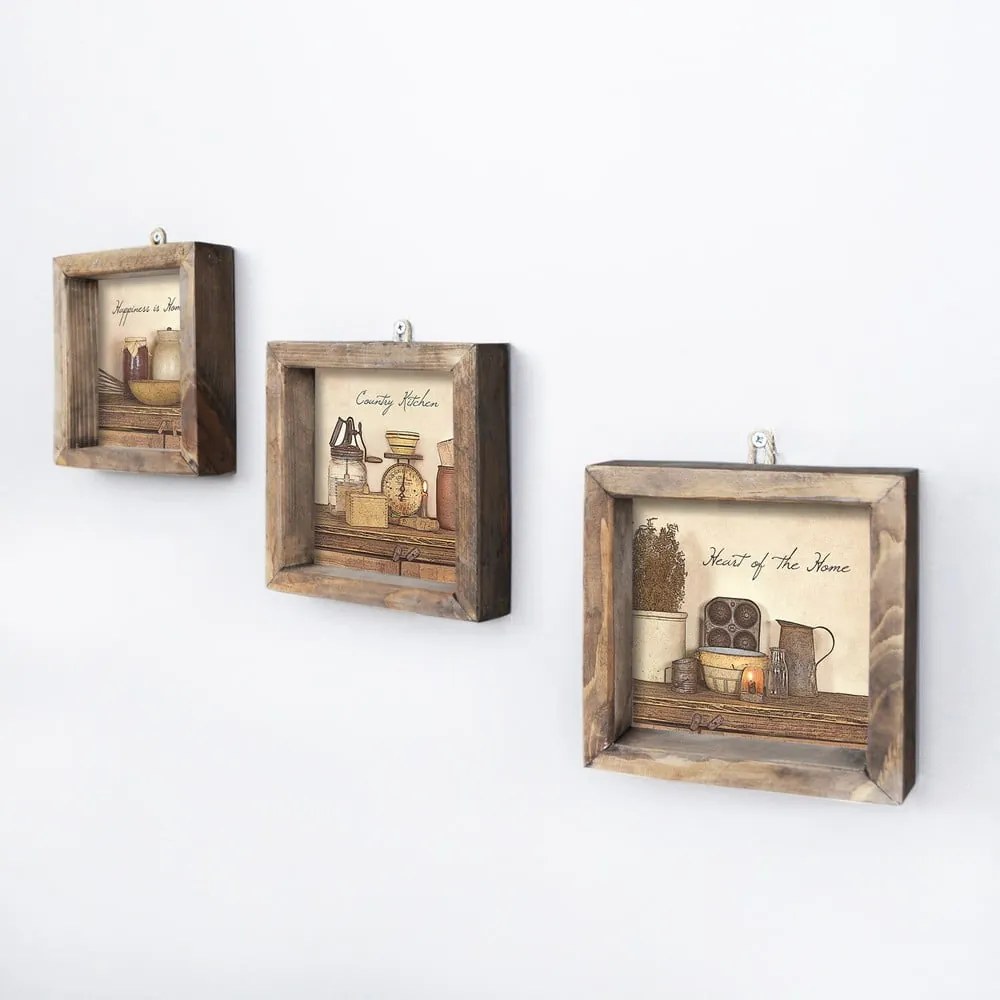 Tablouri 3 buc. 15x15 cm – Wallity