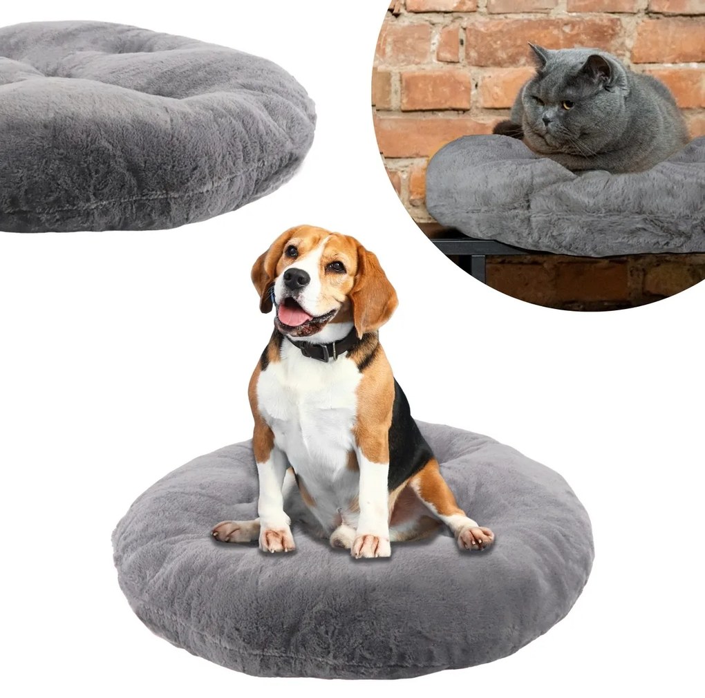 Domarex Pătuț pentru câini IVY PLUSH gri, diametru65 cm