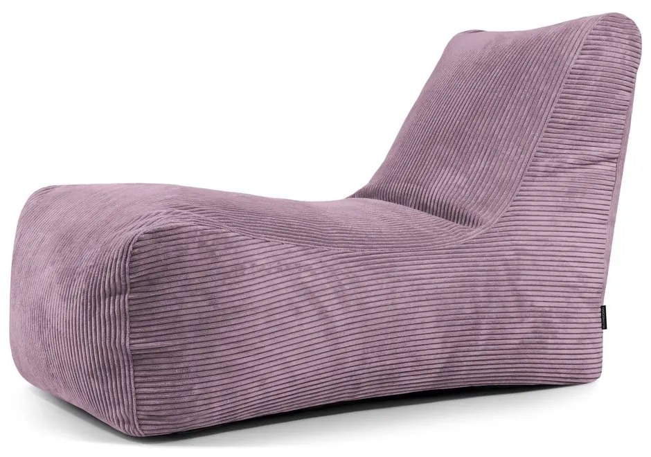 Fotoliu bean bag mov cu tapițerie din catifea reiată Lounge – SLOWDOWN