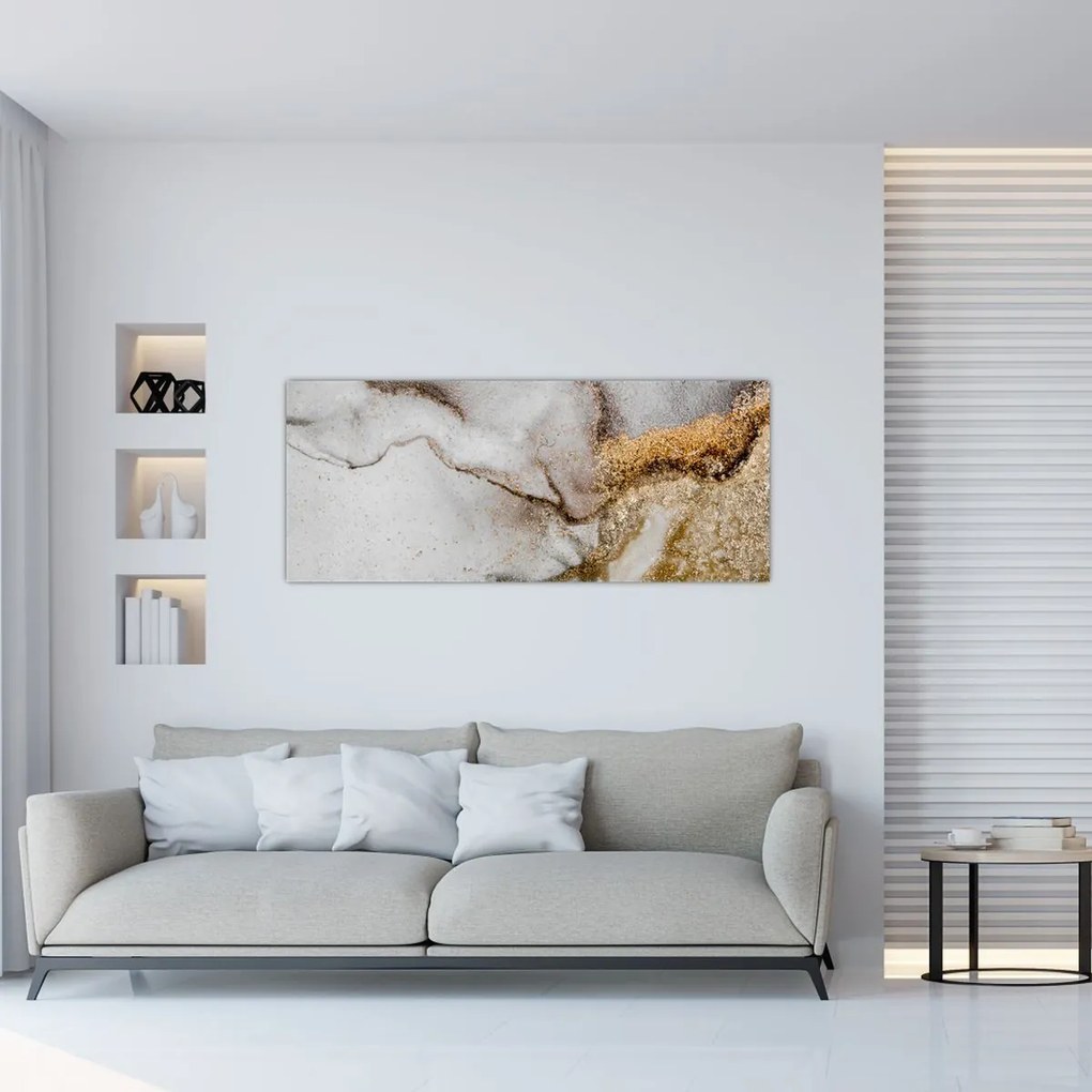 Tablou - Cerneală de marmură (120x50 cm)