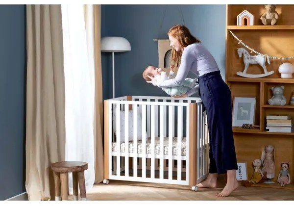 KINDERKRAFT SELECT KOYA Premium - Pătuț 4 în 1 pentru copii, fag/pin