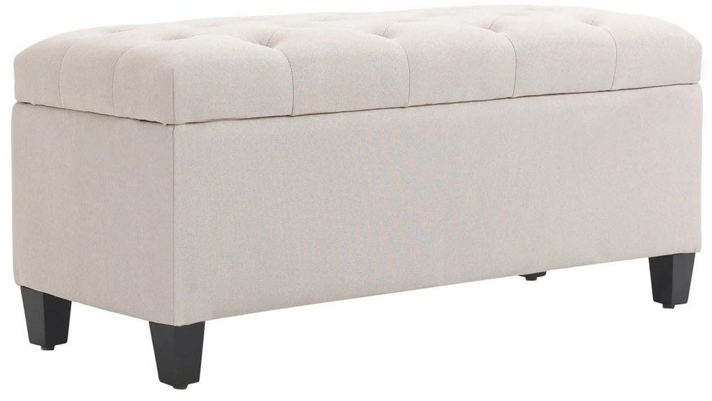 HOMCOM Banc de rangement taburet salon cap de pat cufar de depozitare pentru salon, camera, intrare, 100 x 40 x 44 cm, alb | Aosom Romania
