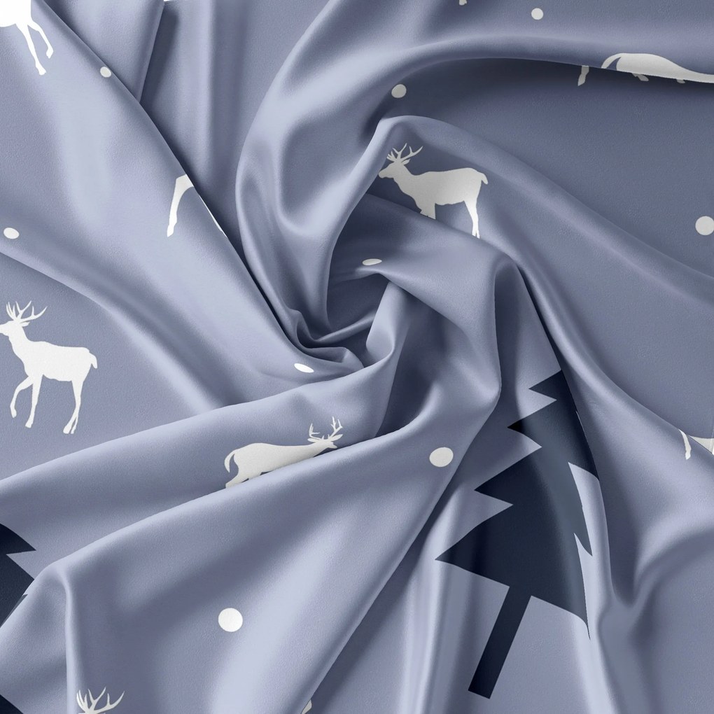 Lenjerie de pat din microfibra gri, DEER AND TREE Dimensiune lenjerie de pat: 70 x 90 cm | 140 x 200 cm