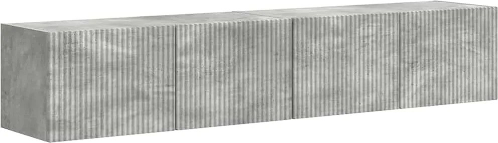 vidaXL Dulap TV de perete 2 pcs Beton 60 x 31 x 29.5 cm Lemn compozit