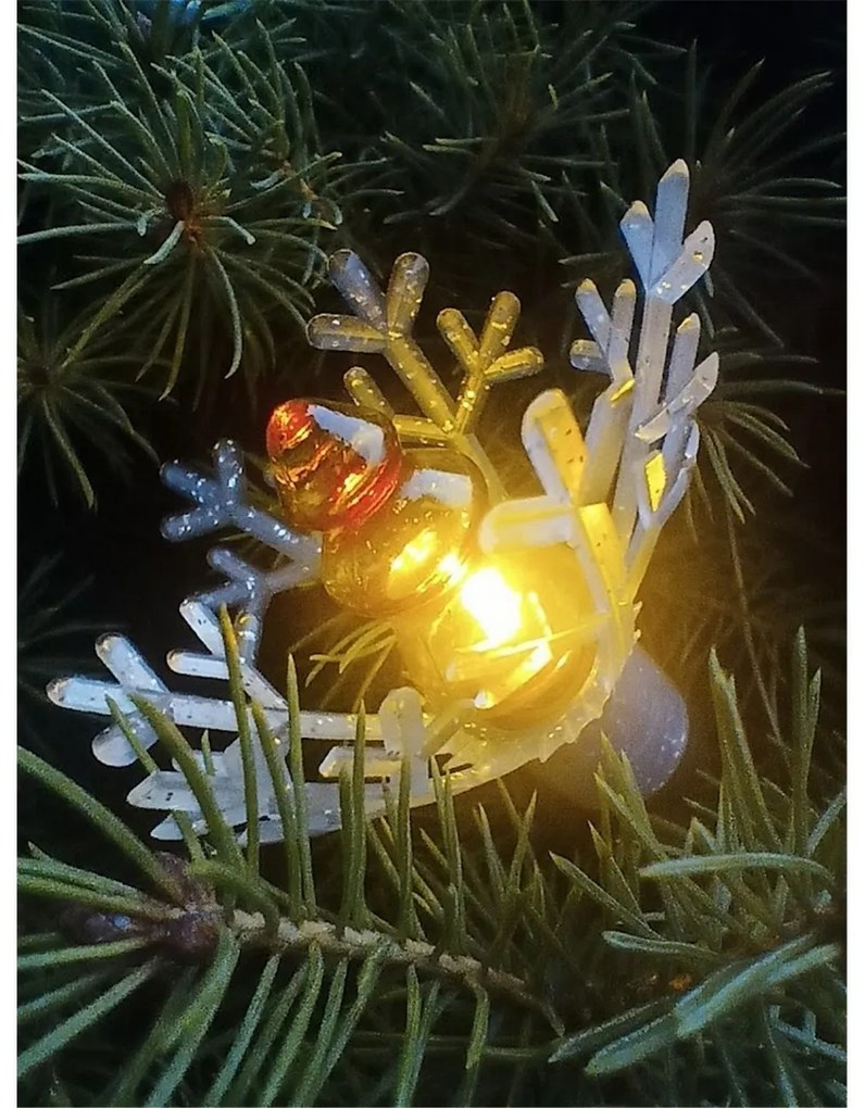 Instalație luminoasă Astra LED mini Brăduț colorată, 20 beculețe