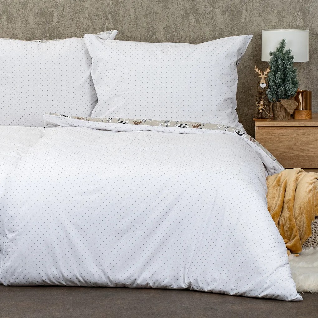 Lenjerie de pat din bumbac 4Home Christmas forest , 140 x 200 cm, 70 x 90 cm, 140 x 200 cm, 70 x 90 cm