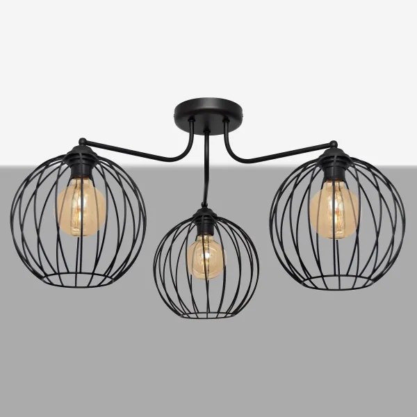 Lustră aplicată MERCURE 3xE27/15W/230V neagră