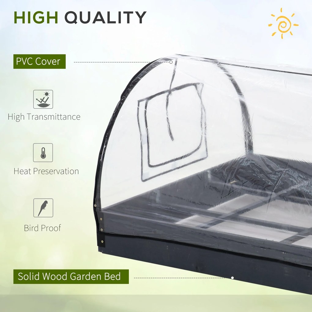 Outsunny Mini Sera de Gradina pentru plante, legume, fructe, gradinarit cu acoperire in PVC transparent | Aosom Romania