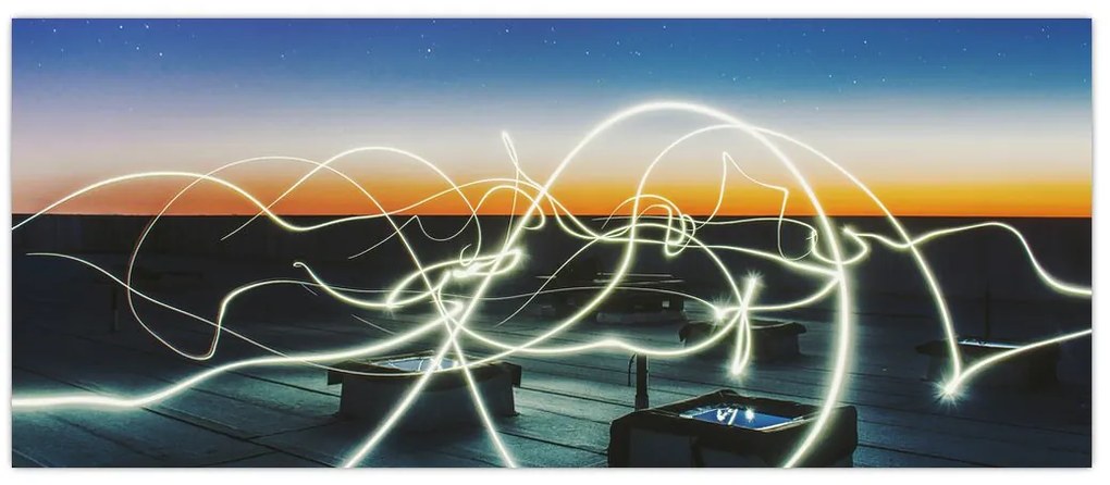 Tabloul - privire spre cer din acoperiș (120x50 cm)