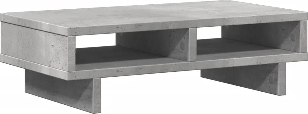 vidaXL Suport de monitor, gri beton, 50x27x15 cm, lemn prelucrat