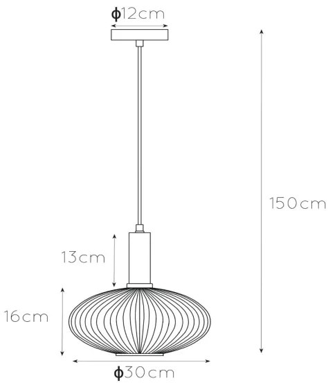 Lustră pe cablu MALOTO 1xE27/40W/230V d. 30 cm Lucide 45386/30/62