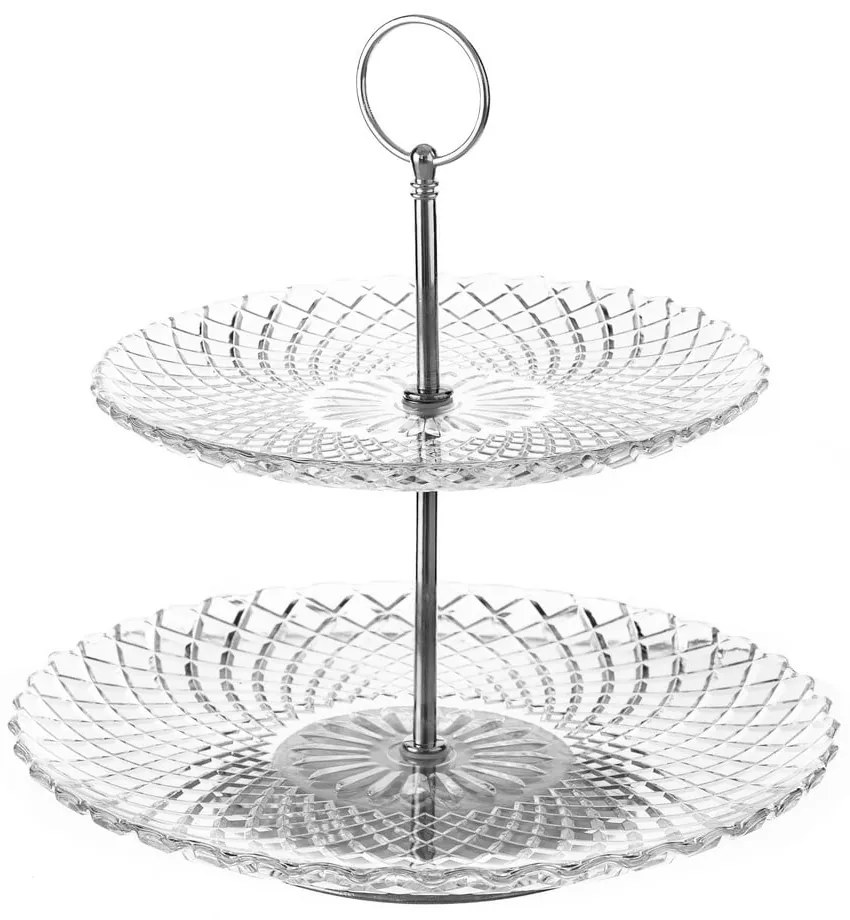 Platou etajat din sticlă Harlequin – Casa Selección