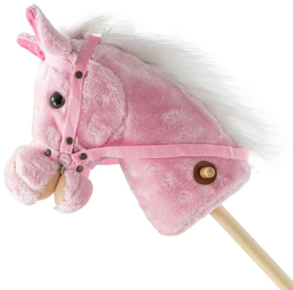 Baby Mix Hobby Horse cu sunet și roți Rosie roz,95 x 23 x 23 cm