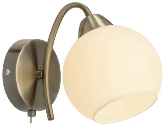 Lampă de perete NESTOR 1xE27/40W/230V, alamă