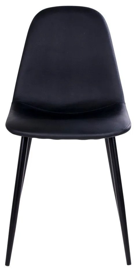 Set 2 scaune cu picioare negre House Nordic Stockholm, negru