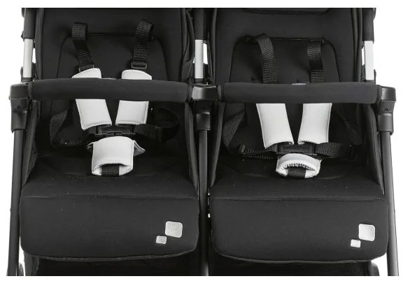 Cărucior de copii pentru gemeni Chicco OHLALA TWIN Black Night negru