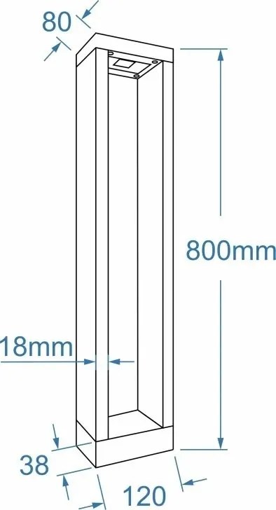Stalp de exterior CAVALIO 80 IP65 3000K gri inchis