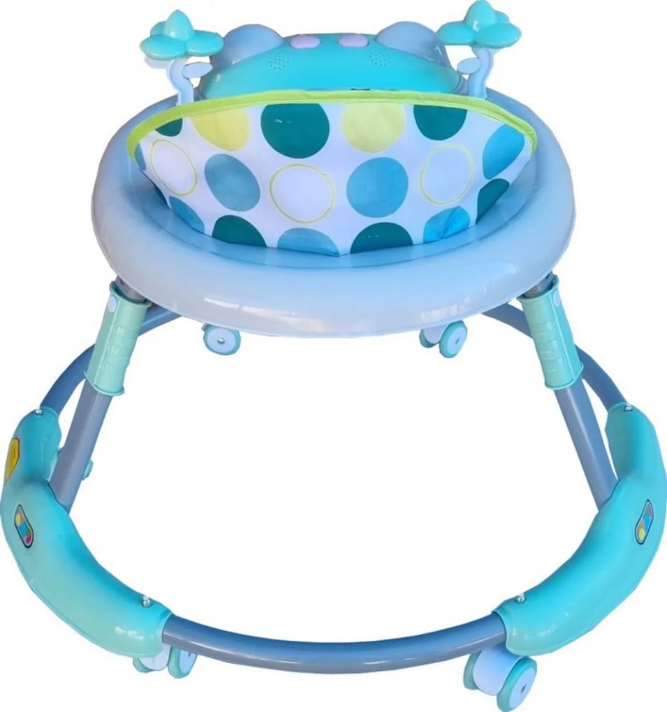 Premergator reglabil in 6 trepte de inaltime NOVOKIDS™ Baby Panda Walker, Cu melodii, Pliabil, Max 20 kg, Roti silentioase, Model Ursulet Panda,