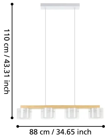 Lustră LED RGBW dimabilă pe cablu Eglo 900881 PORTICO-Z 4xLED/3,7W/230V