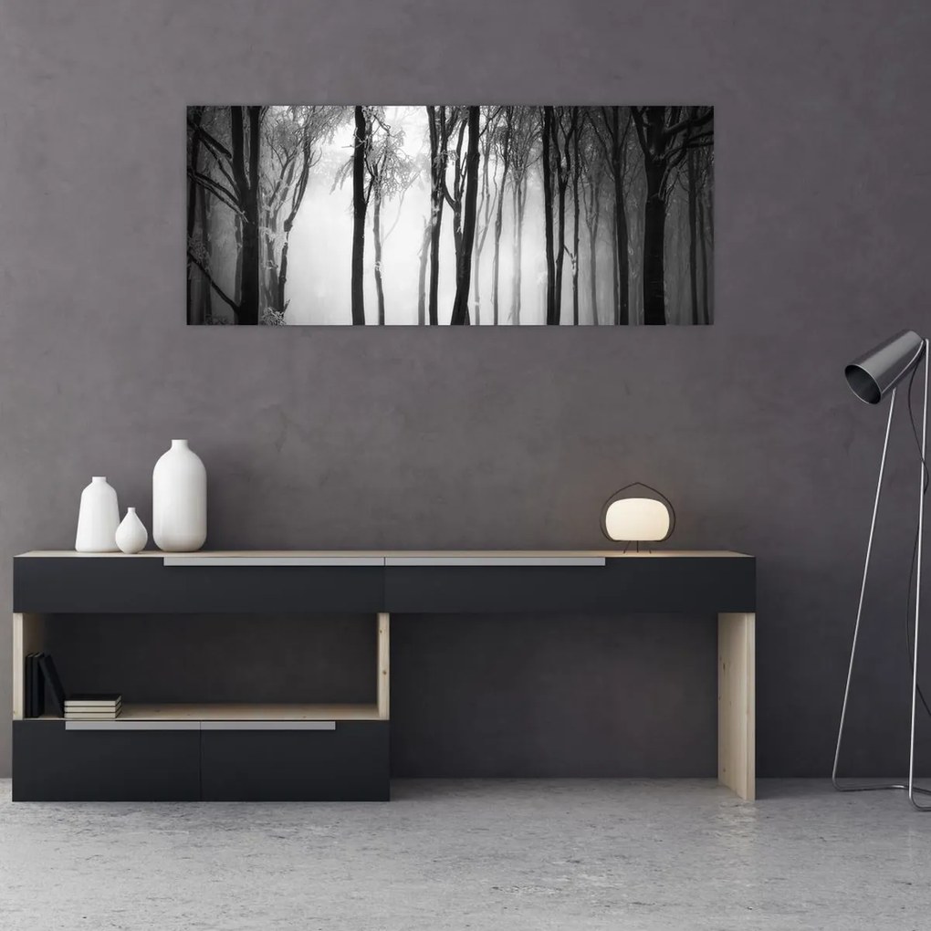 Tablou - Lup în pădurea întunecată (120x50 cm)