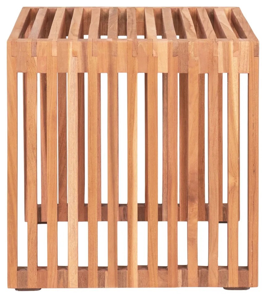 Pego masă mică, lemn de tec, natural, 40x40x40 cm