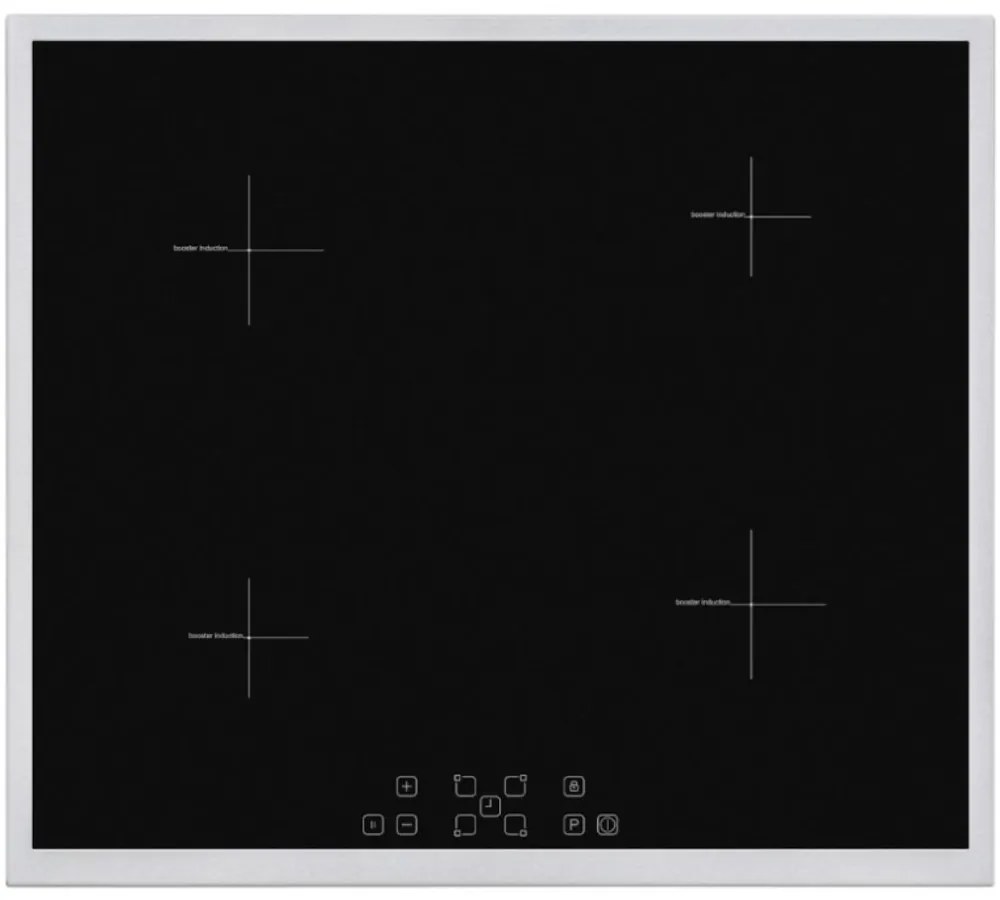 Plită cu inducție încorporată HOMEFORT HFBI64T2B, cadru metalic, 7400 W, senzor tactil, blocare pentru copii,