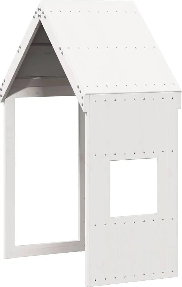 vidaXL Acoperiș Pat Copii, alb, 55x99x139,5 cm Lemn Mass Pin