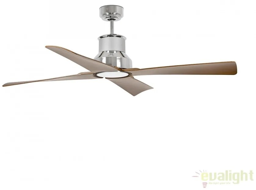 Ventilator cu telecomanda WINCHE crom/maro 33482