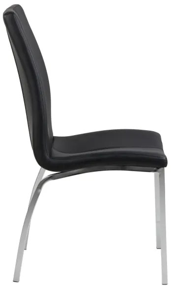 Scaun de sufragerie AMAL 1 buc. negru/crom mat