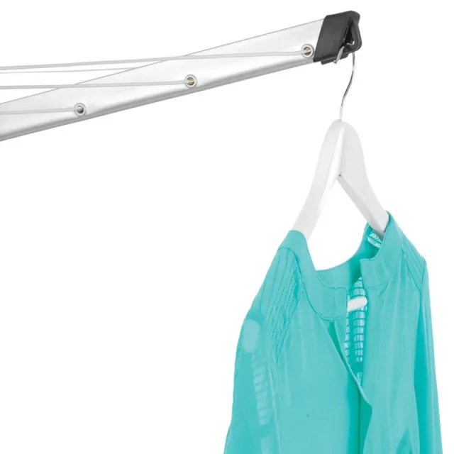 Uscator de rufe pentru exterior Brabantia Lift-O-Matic 90300266, 40 m, Inaltime reglabila, Tepusa metalica, Geanta pentru clesti, Husa, Rezistent la coroziune, Inox
