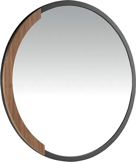 Oglinda decorativa design LUX Round black steel, 80cm