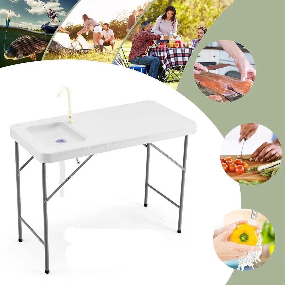 Masă portabilă cu chiuvetă