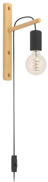 Aplică Eglo 44013 POCKLEY 1xE27/10W/230V maro/negru