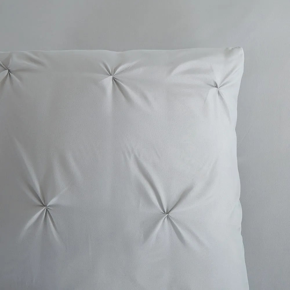 Lenjerie de pat gri din microfibră pentru pat de o persoană/extinsă 140x220 cm Pure Elegance – Good Morning