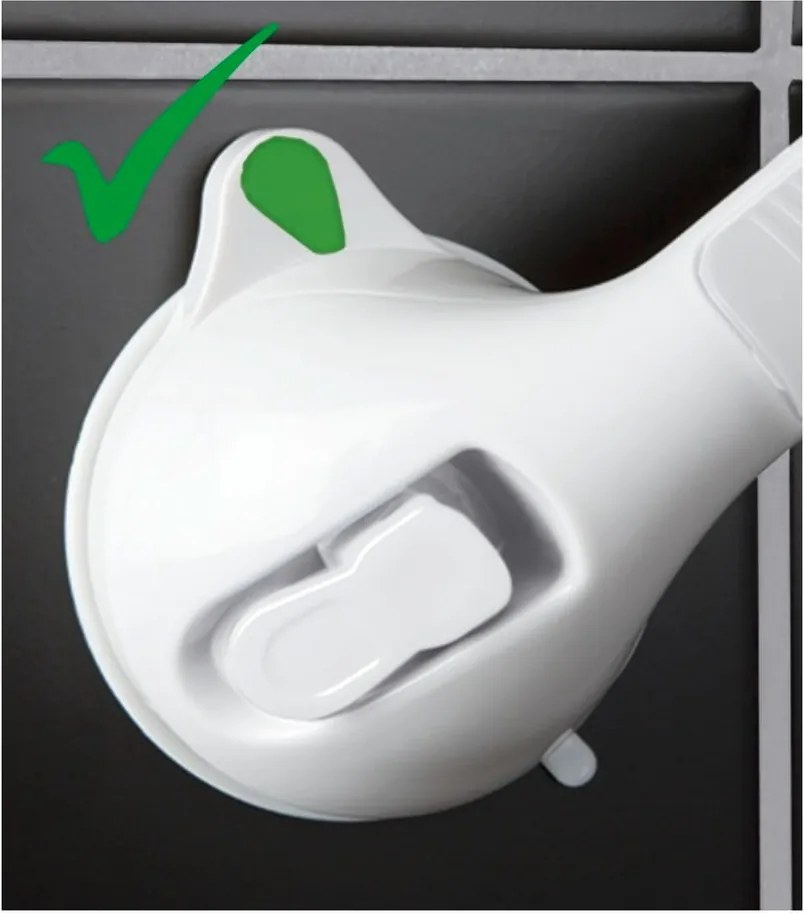 Mâner de siguranță pentru cabina de duş Wenko Secura, 29 cm L, alb