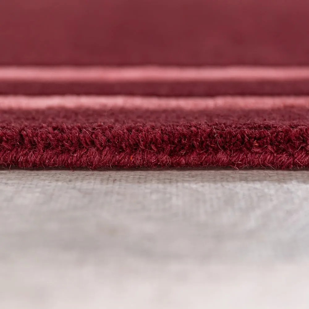 Covor burgundy țesut manual din lână 200x290 cm Gatsby – Flair Rugs