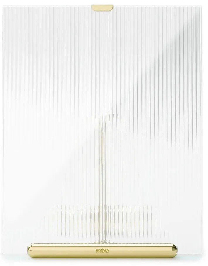 Ramă foto aurie cu picior de susținere din sticlă 19x23 cm Flute – Umbra
