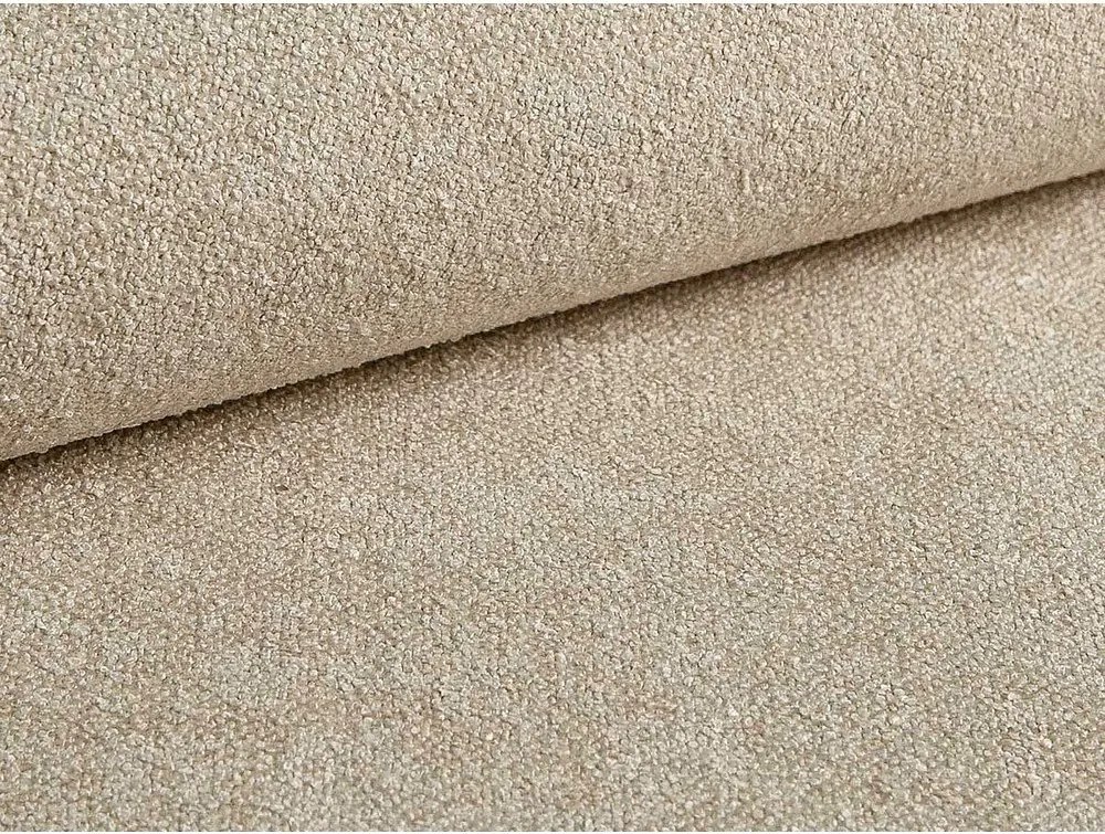 Pat matrimonial bej tapițat cu spațiu de depozitare cu somieră 200x200 cm Eric – Micadoni