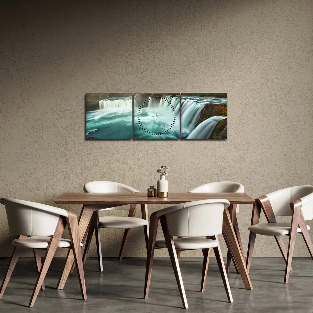 Tablou - Cascade (cu ceas) (90x30 cm)