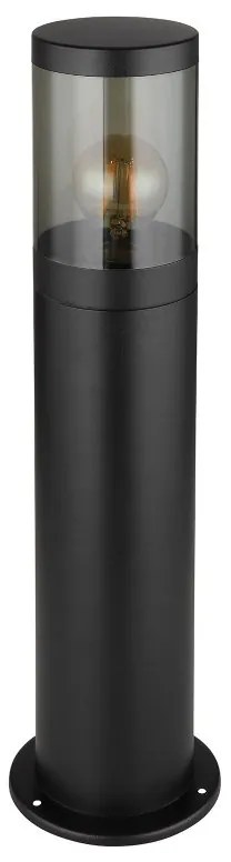 Stalp mic pentru exterior design modern IP44 Xeloo negru, fumuriu