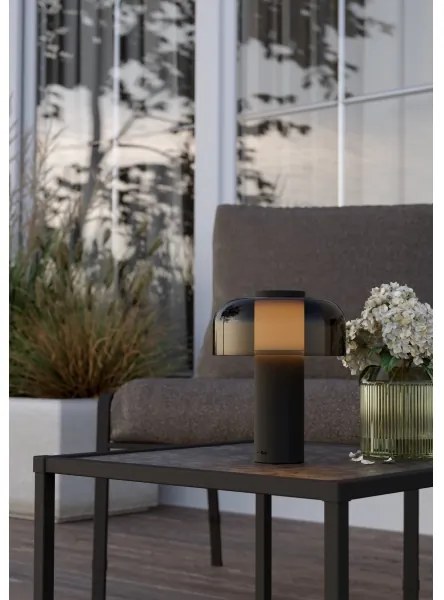 Lampă LED dimabilă de exterior Eglo 900983 PONENTE 2,25W/5V 5200mAh IP44 negru