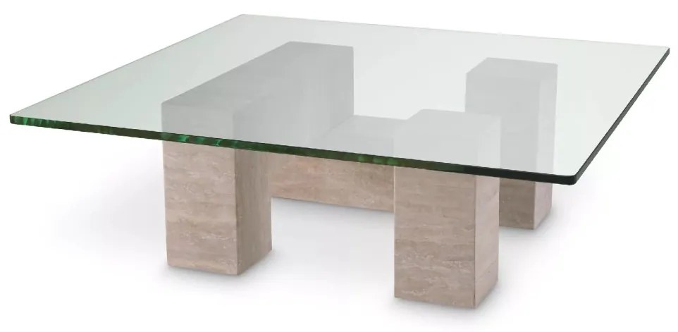 Masuta design LUX din travertin Ikal 100x100cm